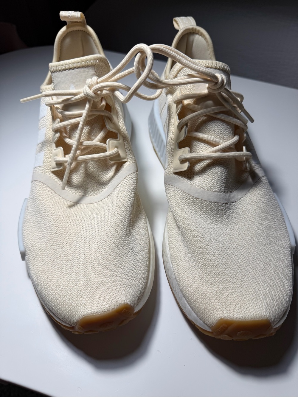 adidas Men's Cream Knit Sneakers